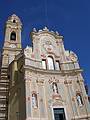 The magnificent church in Cervo, still undergoing restoration
